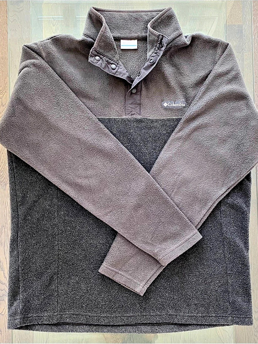 Columbia Steens Mountain Half Snap Fleece Men’s L Charcoal Heather Shark